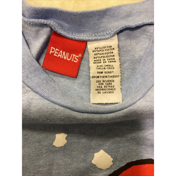 Peanuts Snoopy Chillin' Blue Graphic T-Shirt SS Sz S Cartoon Cosplay - Picture 3 of 7